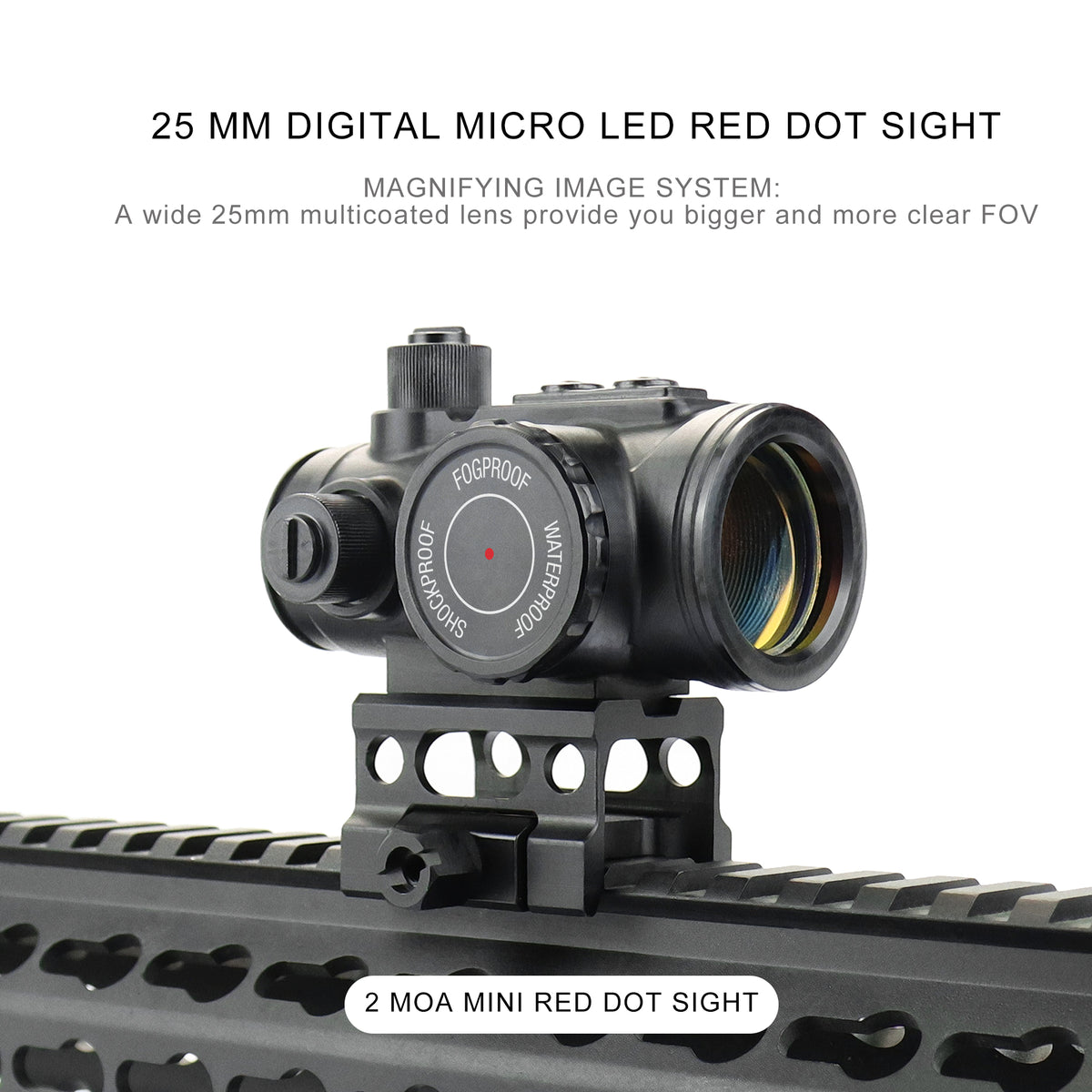 25 mm Digital Micro LED Red Dot Sight  RD037