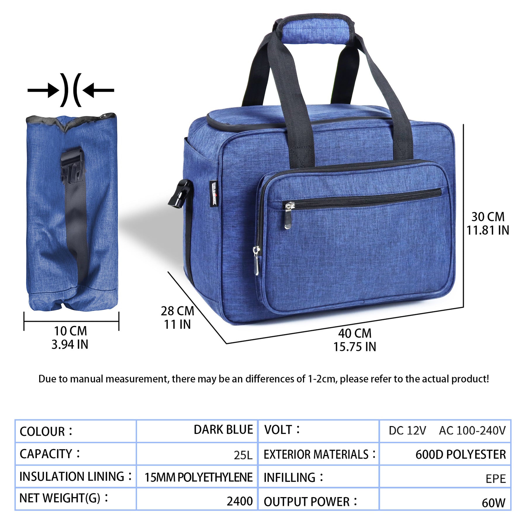 25L Foldable & Dual-Zone Carrying refrigerator Plus WECC25-01